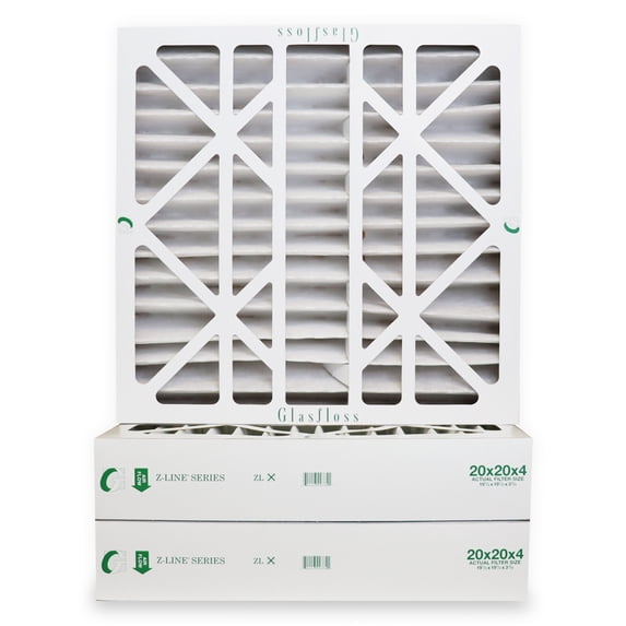 20x20x4 Air Filter Glasfloss ZL Series MERV 10 - Case of 3