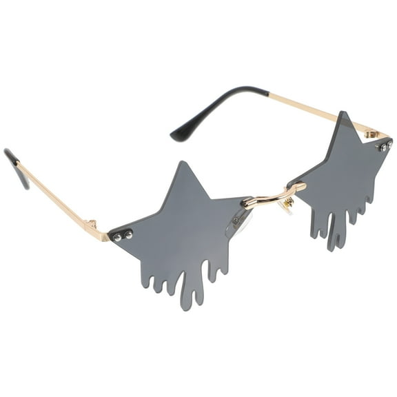 HOOWIFFY Rimless Eyeglasses Star Shape PC UV Protection 1 Pair