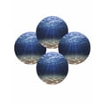 thumbnail image 7 of 13 Inch Round Placemats Set of 4, Navy Blue Ocean Waves Non Slip Heat Insulation PP Table Mats, Summer Beach Coastal Abstract Washable Place Mats for Kitchen Dining Party Table Decor, 7 of 7