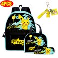 thumbnail image 1 of Mochila escolar Pokémon Pikachu de 4 piezas, lonchera, 3 láp, 1 of 3