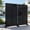 Black-Stripes, variant on Outdoor Metal Privacy Screen Galvanized Decorative Screen, Black