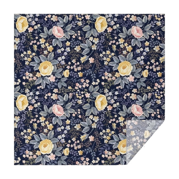 Pioneer Flower Floral Print Pattern Square Tablecloth,Waterproof Square Table Cover,Wipeable Spillproof Washable Table Cover for Home Kitchen Party Decor 42"X42"(107x107cm)