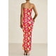 thumbnail image 2 of Vestido largo sin tirantes con estampado floral PRETTYGARDEN para mujer, 2 of 9