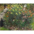 thumbnail image 2 of Monet, Claude 24x20 White Modern Wood Framed Museum Art Print Titled - Ladies in Flowers 1875, 2 of 4