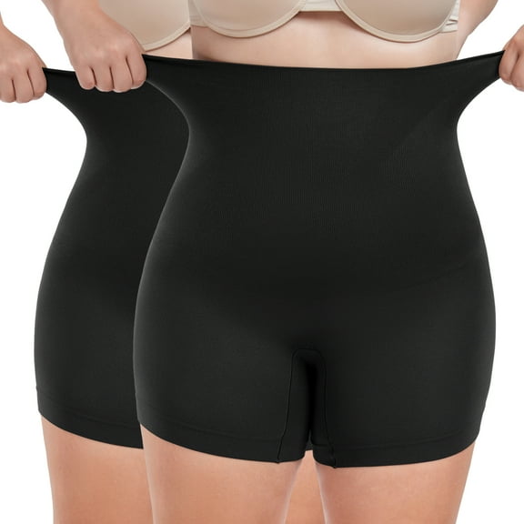 MISS MOLY Women's Plus Size Shapewear Tummy Control High Waist Shorts Shaping Boyshorts Butt Lifting Panties