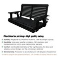 thumbnail image 4 of Innovaze HDPE Porch Swing with Cup Holders, Weather-Resistant, Heavy Duty 1200Lbs Capacity, for Patio, Porch, Garden （Matt Black）, 4 of 9