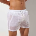 thumbnail image 5 of Viluyesy Mens Swim Trunks, Quick Dry Drawstring Lightweight Beach Loose Casual Board Shorts White M, 5 of 5