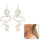thumbnail image 2 of 1 Pair Fashion Creative Geometric Hollow Flamingo Dangle Earrings Jewelry For Women Girls (e2008), 2 of 3