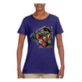 thumbnail image 3 of Dean Russo The Only Person Dog Lover Womens Graphic T-Shirt, Purple, XX-Large, 3 of 6