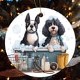 thumbnail image 4 of Ceramics Ornaments Cute Cartoon Dogs Double Sided Porcelain 3 Inch Pet Dog Collectible Present Gift Xmas Tree Decoration Holiday Present, 4 of 5