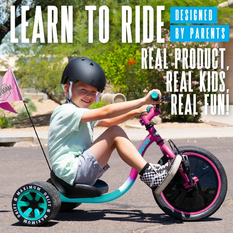 Drift Trike for Kids Ages 5+ with Adjustable Seat and 16