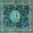 thumbnail image 1 of Ahgly Company Indoor Square Persian Light Blue Traditional Area Rugs, 8' Square, 1 of 4