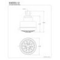 thumbnail image 2 of Kingston Brass KX8351 Vilbosch 4" 5-Function Shower Head, Polished Chrome, 2 of 2