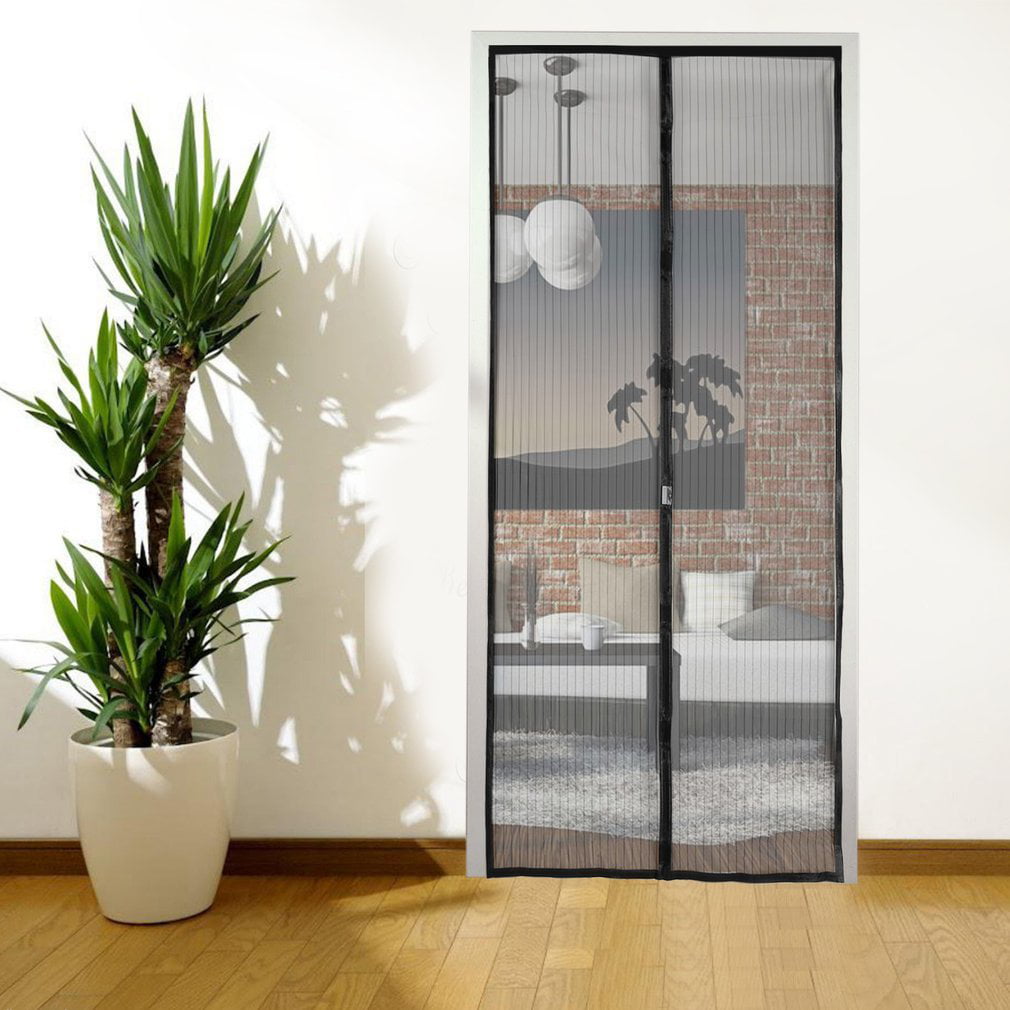 Mosquito Door Screen Natural Insect Protection Magnetic 100 x 220cm Black White 