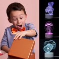 thumbnail image 6 of REQO Night Light 3D Illusion Lamp 7 Colors Changing Lights Bedroom Living Room Decorations Christmas Halloween Birthday Gifts for Kids Children Teen, 6 of 9