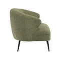 thumbnail image 4 of Neda Accent Chair- Soft Sage Green Boucle- Curved Barrel Back, 4 of 6