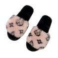 thumbnail image 3 of Zapatillas de piel borrosa con punta abierta, zapatillas peludas para mujer, zapatillas borrosas, zapatillas con punta abierta, uso conveniente, 3 of 8