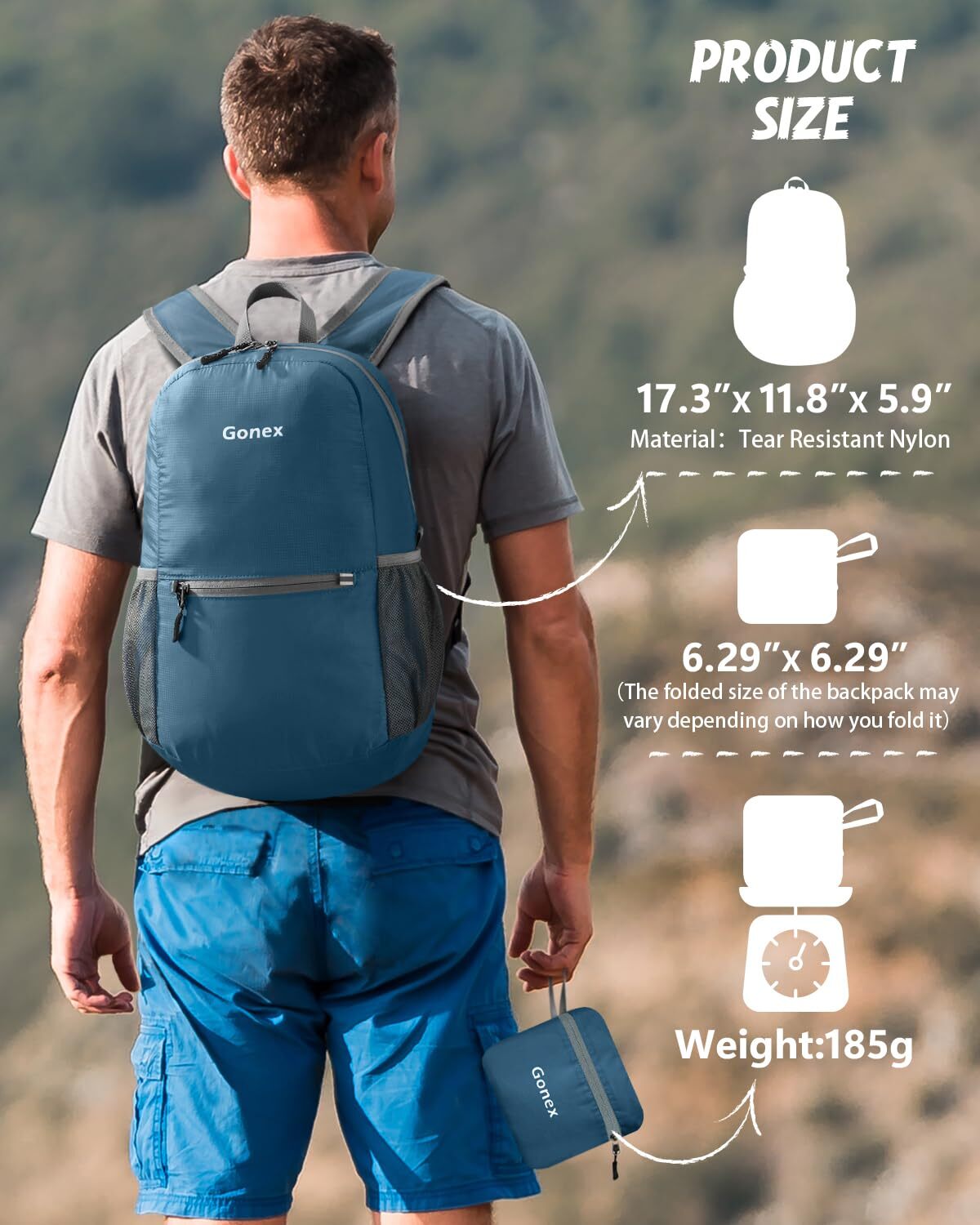 Gonex 20L Ultra Lightweight Packable Backpack photo 7