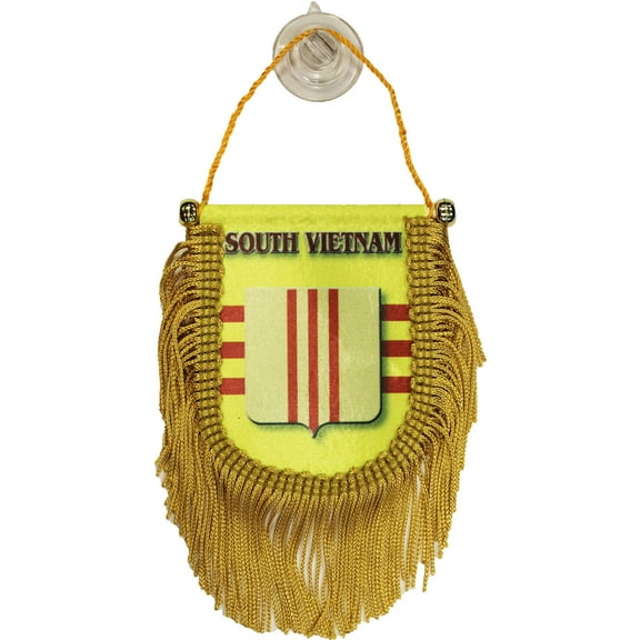 South Vietnam (Crest) Window Hanging Flag (Shield)