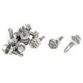 thumbnail image 1 of Unique Bargains 10 Pcs Vis de Lavage Hexagonale Auto-Perçantes pour Toit M5.5x19mm, 1 of 2