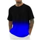 thumbnail image 1 of Camisetas de Manga Corta para Hombre, Blusa Casual de Cuello Redondo de Impresión de Gradiente, Camiseta Deportiva de Poliéster de Moda, 1 of 2