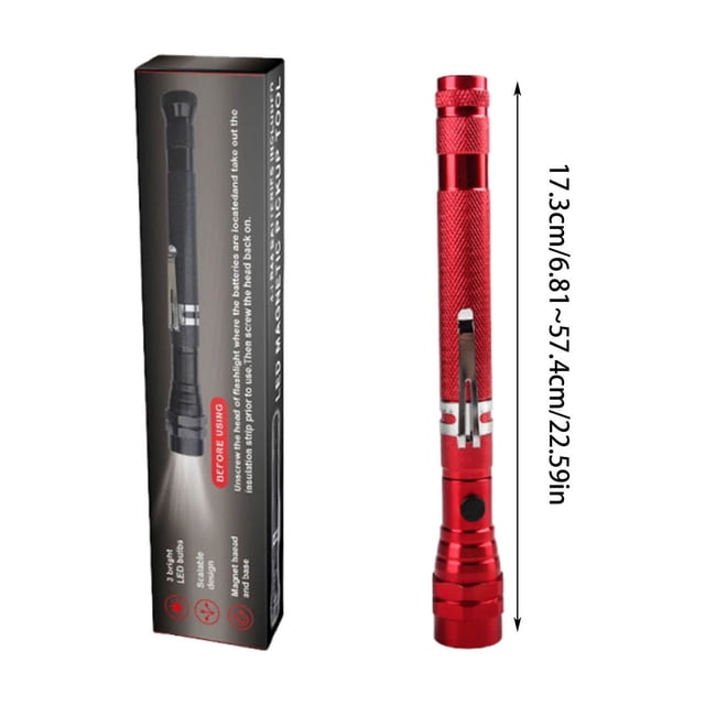 Bdday Magnetic Pickup Tool With Light Telescoping Magnetic Pickup Tool 360 Flexible Extendable Magnetic Pickup Tool LED Magnetic Pickup Tool Flashlight Suction