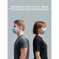 thumbnail image 4 of 50-Pack Box Blue Disposable Face Masks with Earloop, 3 Layers, 4 of 5