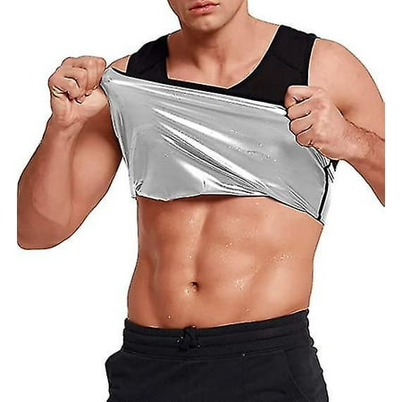 Sweat Vest For Men Heat Trapping Polymer Vest Suit Workout Tank Top  Pullover Waist Trainer Shirt Body 