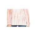 thumbnail image 3 of Style & Co Women's Tie Dye Peasant Top Pink Size Medium, 3 of 3