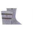 thumbnail image 2 of Timberland Marled Striped 2 Pairs Boot  Mens Socks Size OS, Color: Grey/Castle Rock, 2 of 3