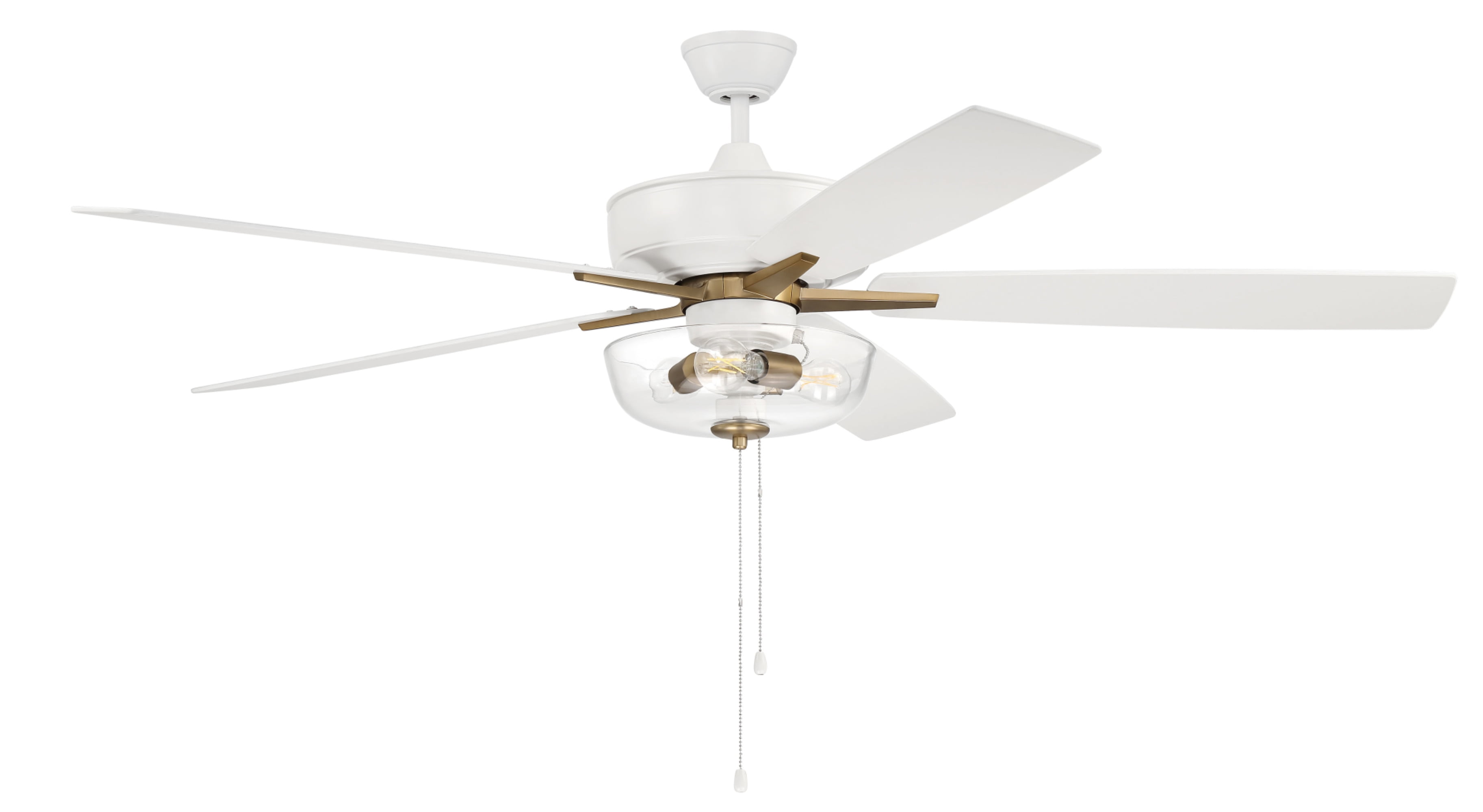 Craftmade S101560Wwok Super Pro 60" 5 Blade Indoor Led Ceiling Fan White