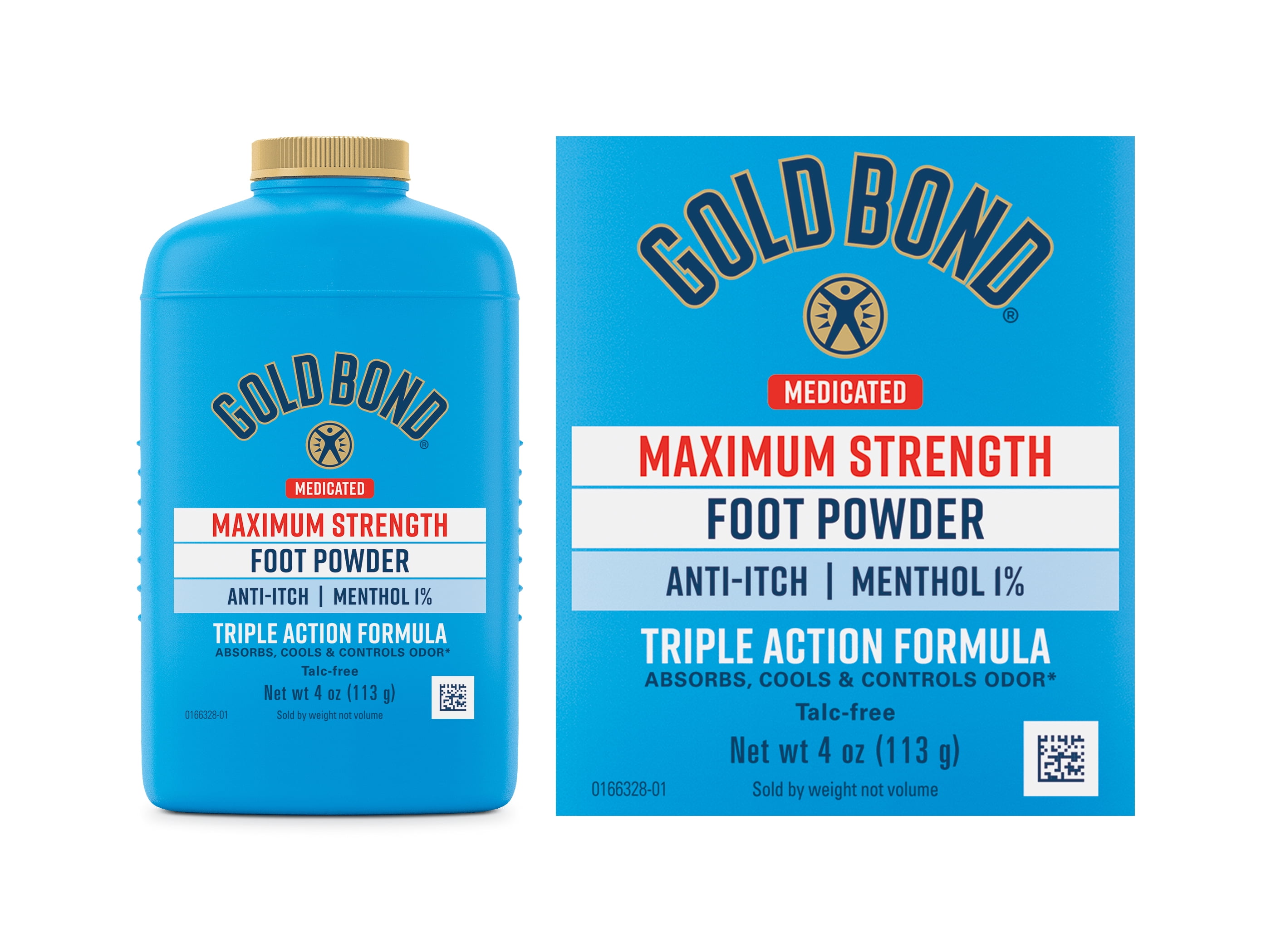 (3 pack) Gold Bond Medicated Talc-Free Foot Powder 4 oz., Maximum Strength Odor Control & Itch Relief