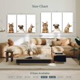 thumbnail image 3 of Elephant Stock Pug And Cats Wall Art - Horizontal Multi Panel Canvas - Living Room Wall Decor - Animal Multi Panel - White And Brown Decor - 57" x 36", 3 of 4