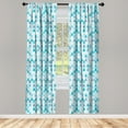 thumbnail image 4 of Ambesonne Watercolor Window Curtains, Monotone Droplets Tears, Each 28" W x 95" L, Blue Grey Sky Blue, 4 of 4