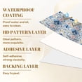thumbnail image 6 of Peel and Stick Wallpaper Butterfly Floral Blue Pink Gold Folk Art Botanical Wall Mural 17.7in x 9.8ft Self Adhesive Removable Wall Paper Renter Friendly Wallpaper for Nursery Bedroom Cabinets, 6 of 8