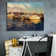 thumbnail image 5 of Epic Graffiti 'Boats on Glassy Harbor' by Furtesen, Giclee Canvas Wall Art, 34"x26", 5 of 8