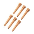 thumbnail image 6 of SHOWERORO 6Pcs Cylindrical Bridge Pin for Acoustic Guitar Maple Wood Brown, 6 of 8