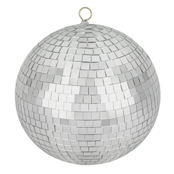 Silver Disco Ball by Celebrate It – 10" Mirror Ball for Indoor Party Décor - Dance Floors - Birthdays & Events - Glass & Styrofoam Construction