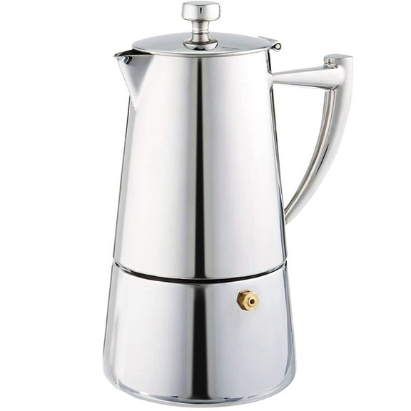Cuisinox Roma 4-cup Stainless Steel Stovetop Moka Espresso Maker