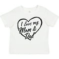 thumbnail image 3 of Inktastic I Love My Mom and Dad in Black Chalk Heart Boys or Girls Toddler T-Shirt, 3 of 5