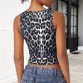 thumbnail image 5 of Trendfront Womens Fashion Leopard Print Tank Tops Cheetah Print Design Scoop Neck Sleeveless Fitted Style Casual Summer Layering Camisole Tops, 5 of 9