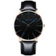 thumbnail image 2 of Reloj de cuarzo para mujer, relojes para parejas, relojes finos de moda para hombre y mujer, reloj de pulsera de cuarzo de malla de acero inoxidable para negocios., 2 of 2
