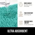 thumbnail image 5 of GORILLA GRIP Chenille Bath Rug 36x24, Rubber Backing Quick Dry Washable Microfiber Mats, Turquoise, 5 of 10
