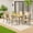 6-Textilene Chair-Brown, variant on Patio Table and Chairs Set With Umbrella Hole, Asofer 7 Pieces Outdoor Dining Set, Stackable Textilene Chairs for Porch& Yard, Brown