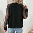 thumbnail image 4 of Bomber Jacket Women Varsity Casual Zip Lace Embroidery Long Sleeve Fall Fashion Short Outerwear with Pockets, 4 of 6