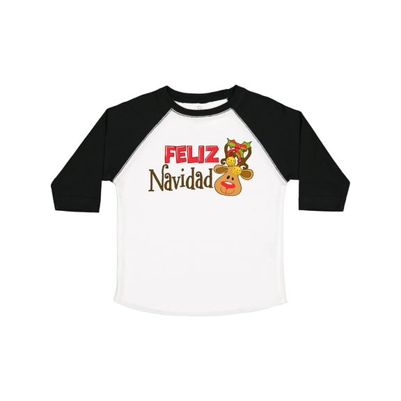 Inktastic Christmas Feliz Navidad with Cute Reindeer Boys or Girls Toddler T-Shirt