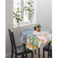 thumbnail image 4 of Spring Easter Suqare Tablecloth - 60 x 60 Inch, Rabbit Ears Foot Colorful Eggs Wooden Plank Waterproof & StainResistant Tablecloth, Washable Oil-proof Table Cover for Dining/Party/Wedding/Buffet, 4 of 9