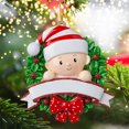 thumbnail image 5 of Moocorvic Personalized Ornaments Christmas Wreath Baby First Ornament for Christmas Tree Pendant, 5 of 6