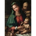 thumbnail image 2 of Perino Del Vaga 19x24 Gold Ornate Framed and Double Matted Museum Art Print Titled - The Holy Family with the Infant Saint John the Baptist (ca. 1524-26), 2 of 4
