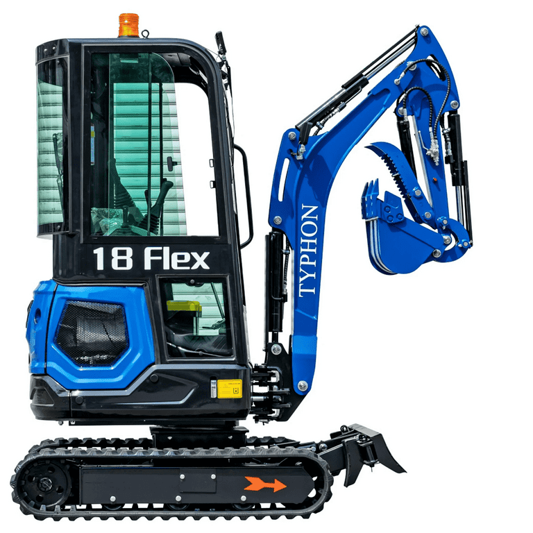 TYPHON, Mini Excavator, 18 FLEX PRO, 1.8 Ton with 12 Attachments